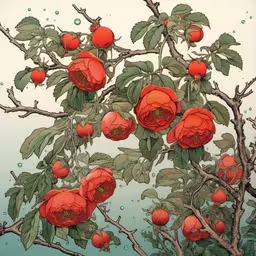 an orange flowered tree has leaves and buds,the branch of an orange tree is full of fruit