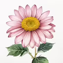 a painting of a flower is shown on a white background