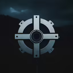 a silver clock in the middle of a field