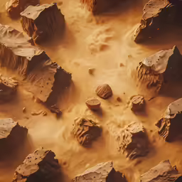 an artistic view of rocks, sand and dirt