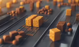 wooden blocks are on a railroad track as many others look at them