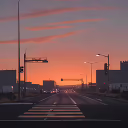 a photo taken from a distance of a city street