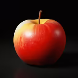 a bright red tomato on a black surface