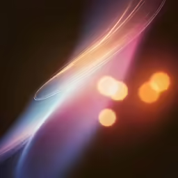 some colorful light emitting from below the bright glow