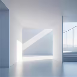this is an image of a big room with white walls