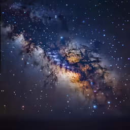 the large spiral shaped object is surrounded by a few stars
