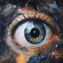 an image of the eye of a person looking