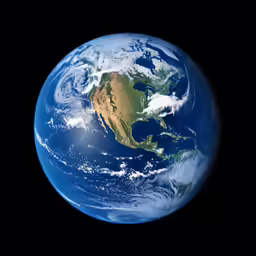 the earth as seen from space showing asia and africa