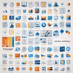a large poster with various types of logos and colors,the back of a large, colorful, and unique poster showing a lot of symbols