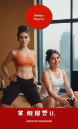 an asian couple is posing for an advertisement