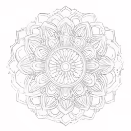 a drawing of a white flower on a white background