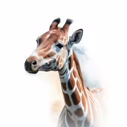 an illustration of a giraffe showing a different part of its body