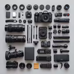 many different cameras are shown in an array