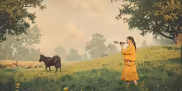 the girl is taking pictures of the horse