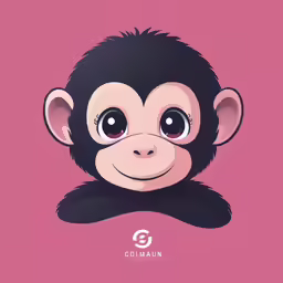 a monkey with big eyes, and black ears