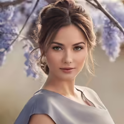 an elegant photo with blue flowers and pink blossoms
