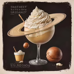 the dessert is in the vase with two spoons on it