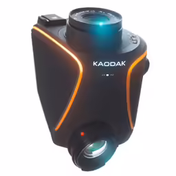 a small camera on a white background