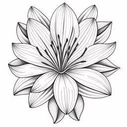 a flower that is black and white,black and white drawing of an oriental flower