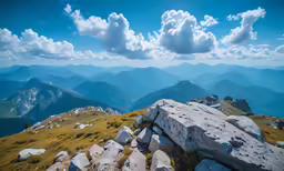 an image of the mountain tops with mountains in the background
