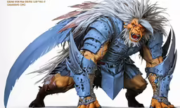 the character is very evil and heavy, a demon with long hair
