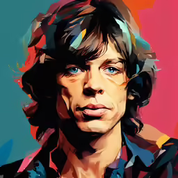 the painting shows a portrait of mick vandervelet