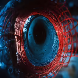 this is an abstract photo of an aluminum pipes