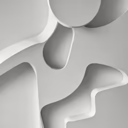 abstract architectural photograph with three curved edges