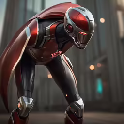 a futuristic suit that looks like an iron man