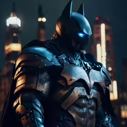 batman with his head down in the dark