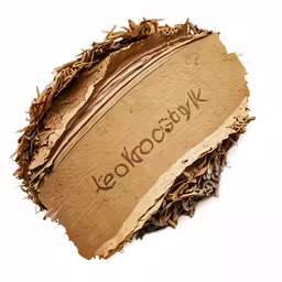 brown paper with the word kololosky written on it