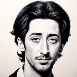 a close up of a man in a black suit with freckled hair