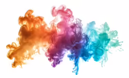 a group of ink on a white background