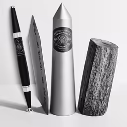 several different pens sit next to each other