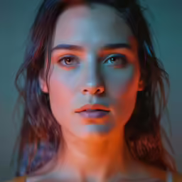 a woman that has her eyes shut wearing makeup