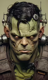 an animated drawing of hulk with big eyes