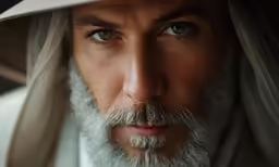this is an image of the face of an older man wearing a hat