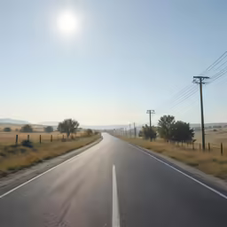 a road that has no cars on it is shown