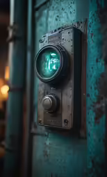 thermometer is on the side of a door