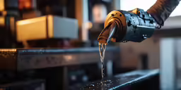 an image of liquid pouring out from a machine