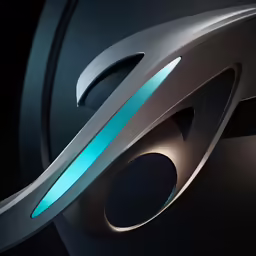 a large round metal object with blue glows