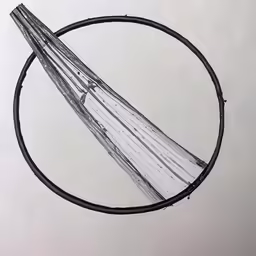 a picture of a black and white illustration of a circular in the sky