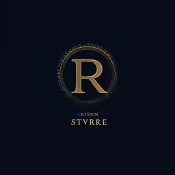 a black and gold monogrammed logo for the golden syrup company