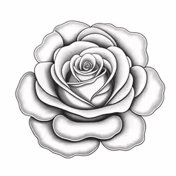 a single rose that is drawn in pencil,a flower that is drawn in pencil,a black and white drawing of a rose,a white rose with a long stem is in the middle of black and white,a black and white drawing of a rose