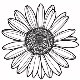 the flower in the background is drawn with ink and has a white frame,a black and white flower with a few petals on it