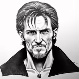 a black and white drawing of stan stewart