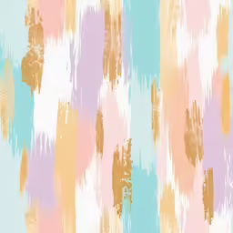 a paint splash with gold on it and a pastel green, white, blue and pink pattern on the background