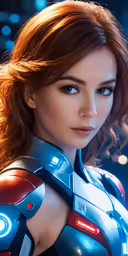 a woman dressed up as the avengers movie character