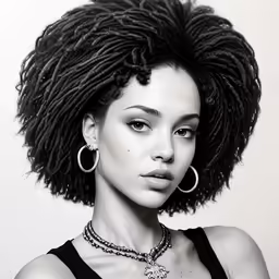 an illustration of a young woman with dreads