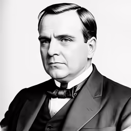 a man in black tie and suit looking serious